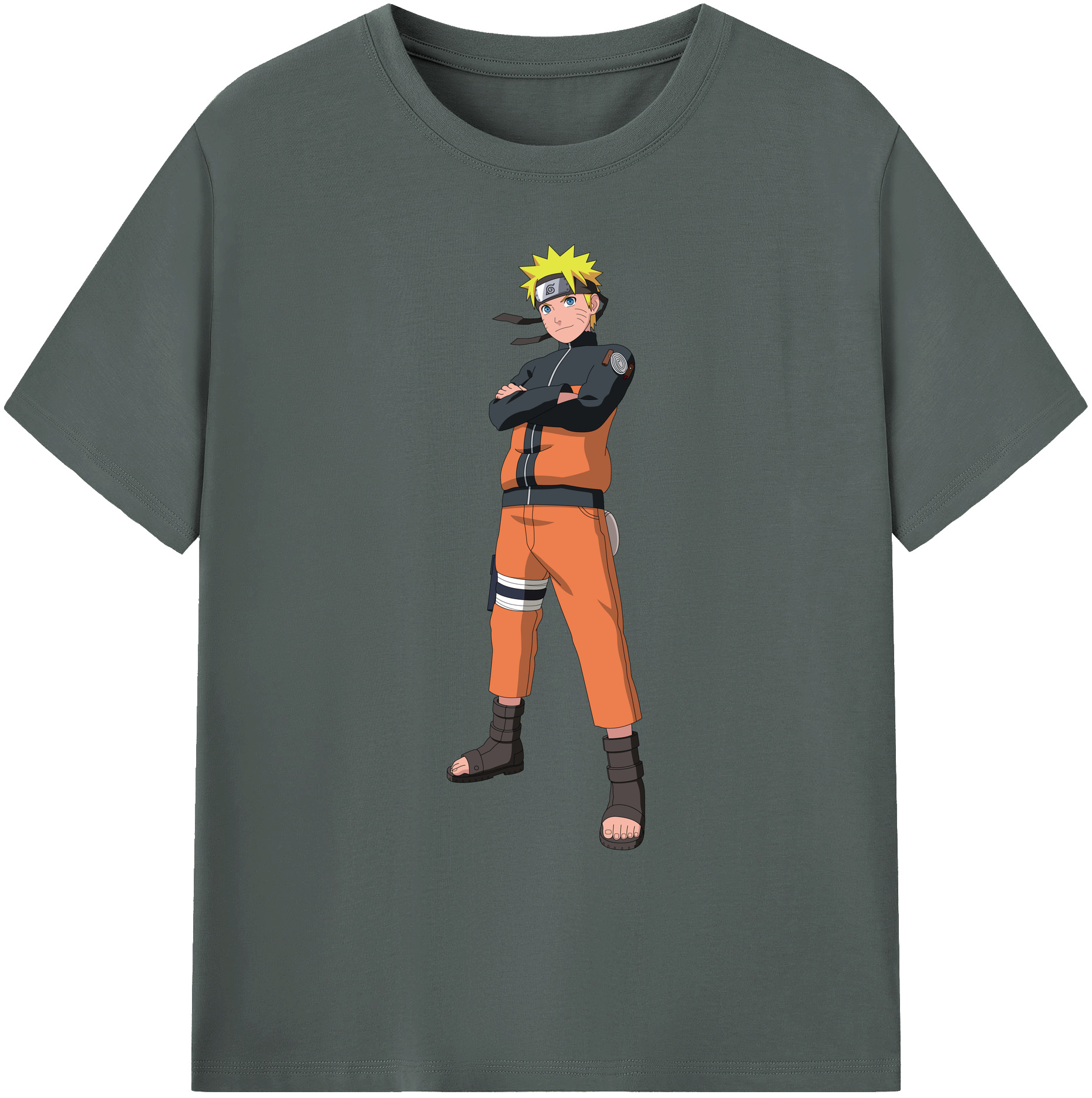 （画像用） NARUTO -ナルト- うずまき ナルト Uzumaki Naruto 綿100％ メンズ半袖Tシャツ｜肌触りやわらか＆通気性
